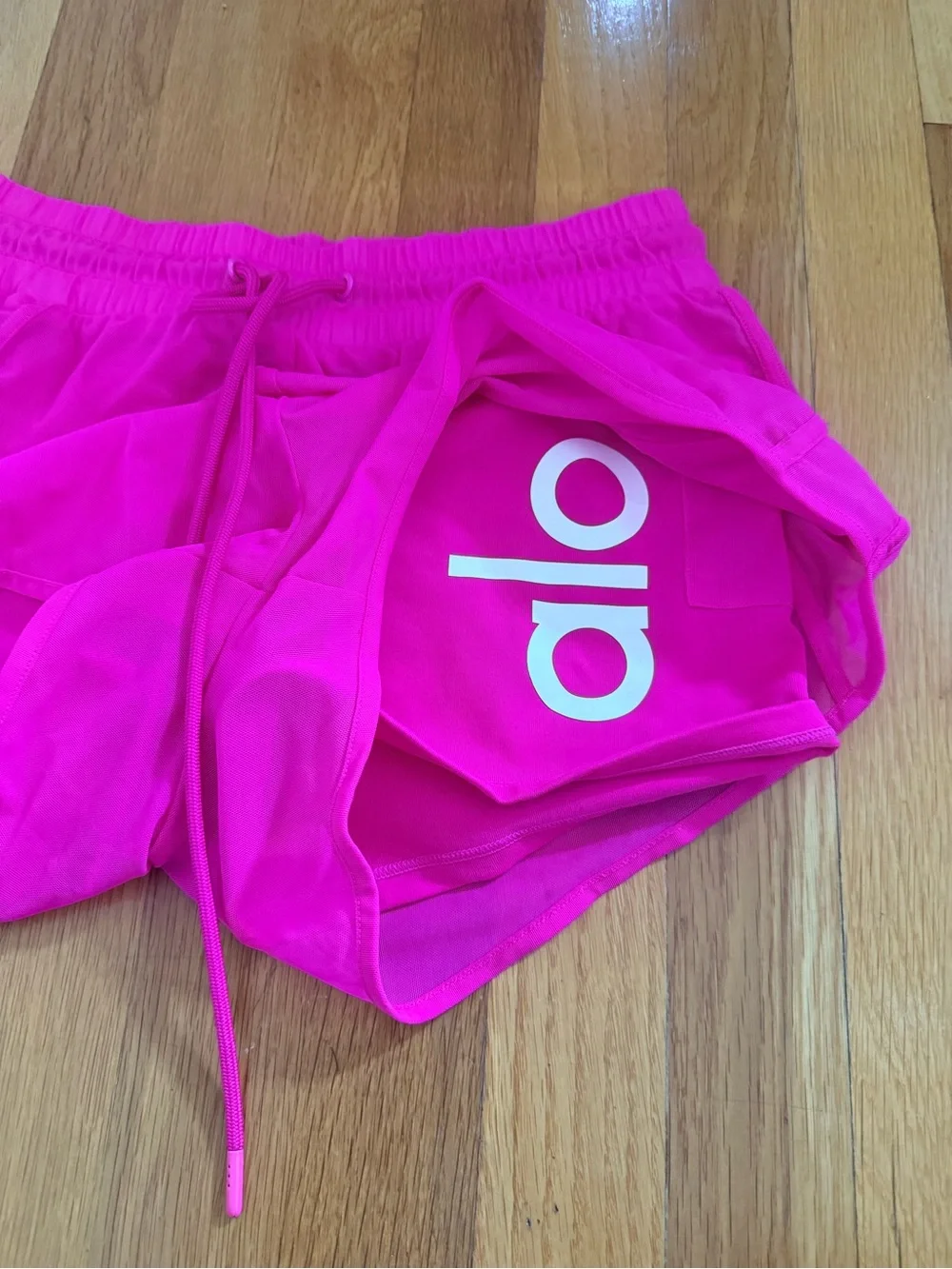 Alo Mesh Pink Shorts